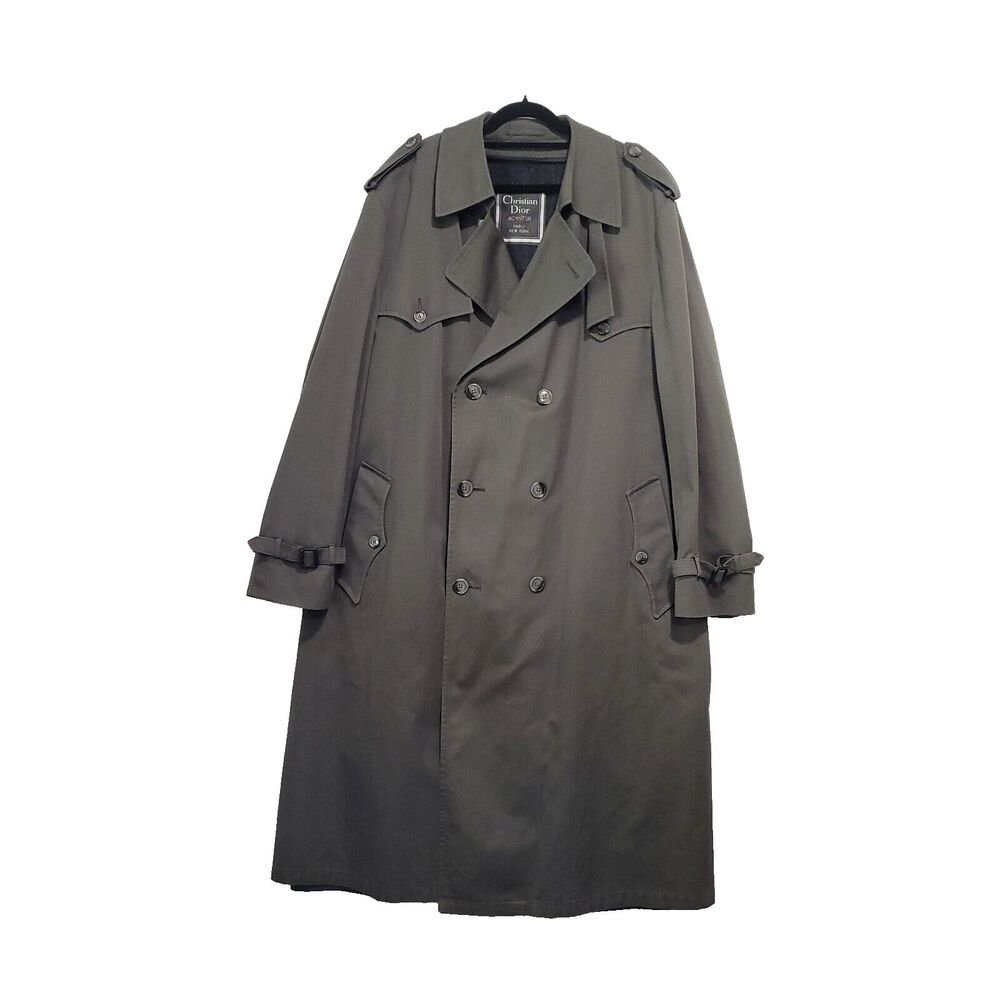 Dior Men's Trench Coat in Dark Gray